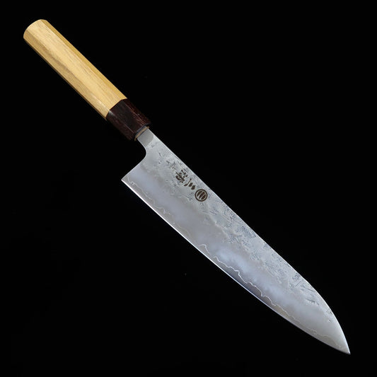 Miura Faca Gyuto SLD Semi-inox Acabamento Nashiji Cabo em Keyaki (210/240mm)