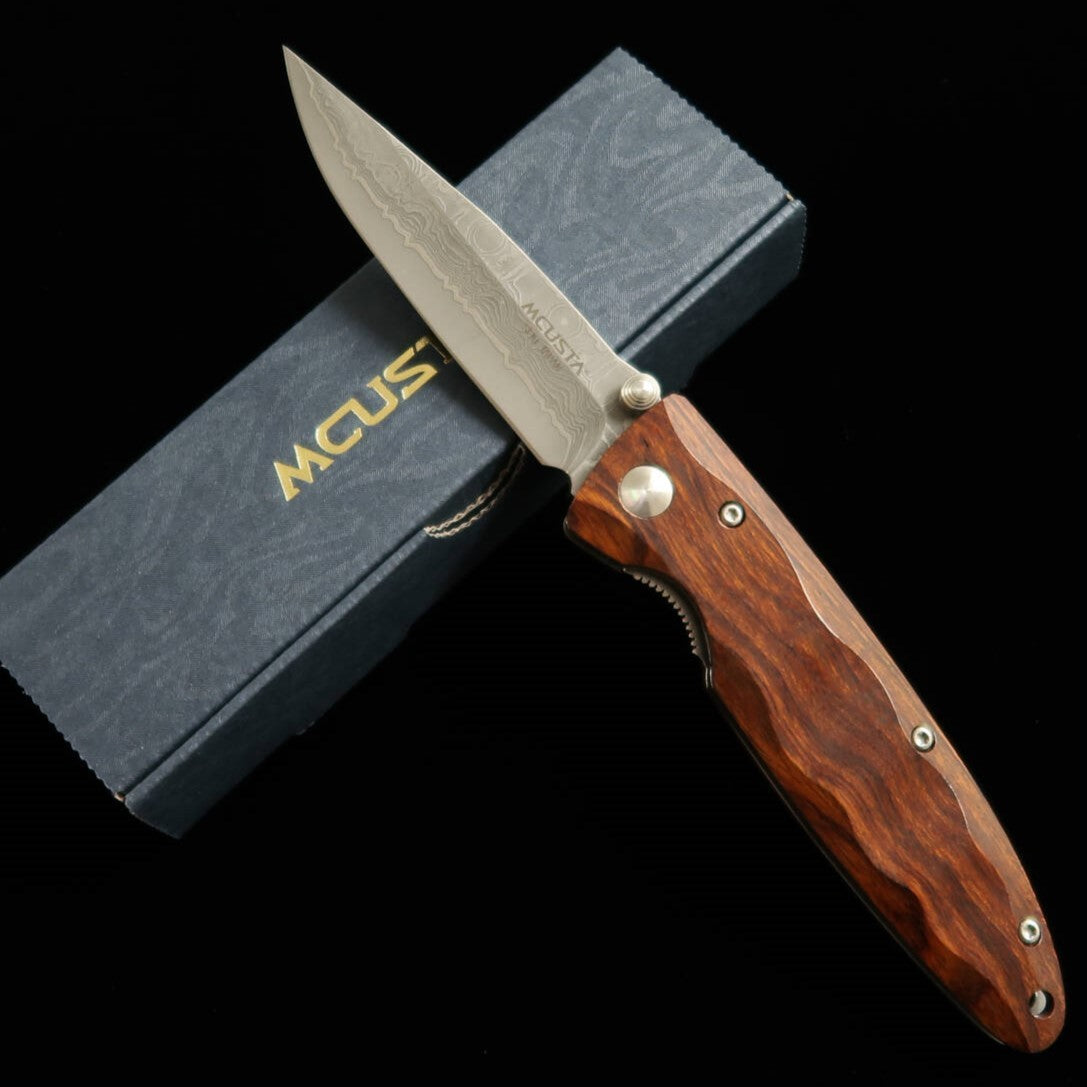 Folding Knife MCUSTA Classic Wave Damascus Ironwood MC-0018D (85mm)