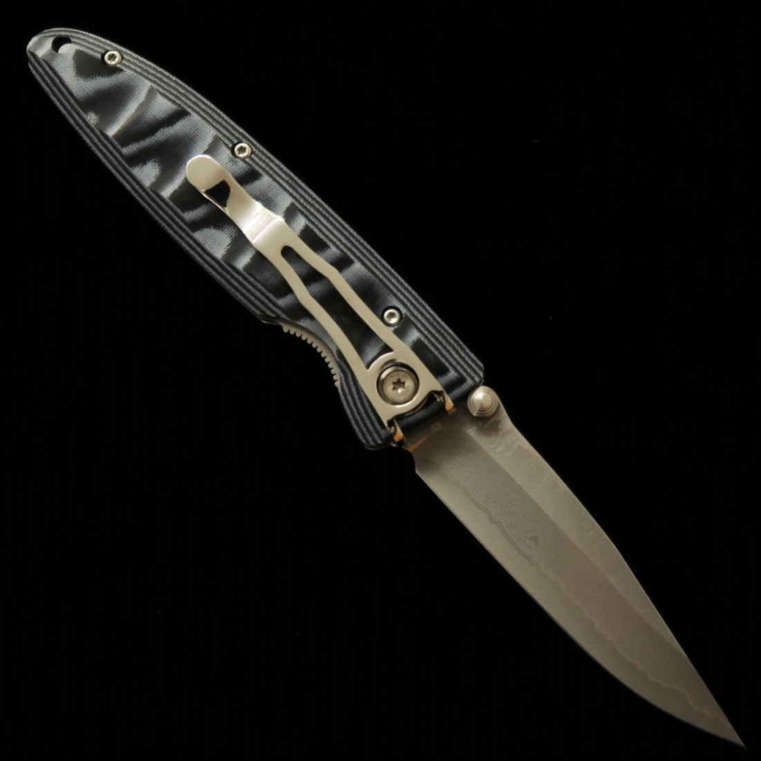 Mcusta Classic Wave Damasco Blue Micarta Canivete MC-0010D (85mm)