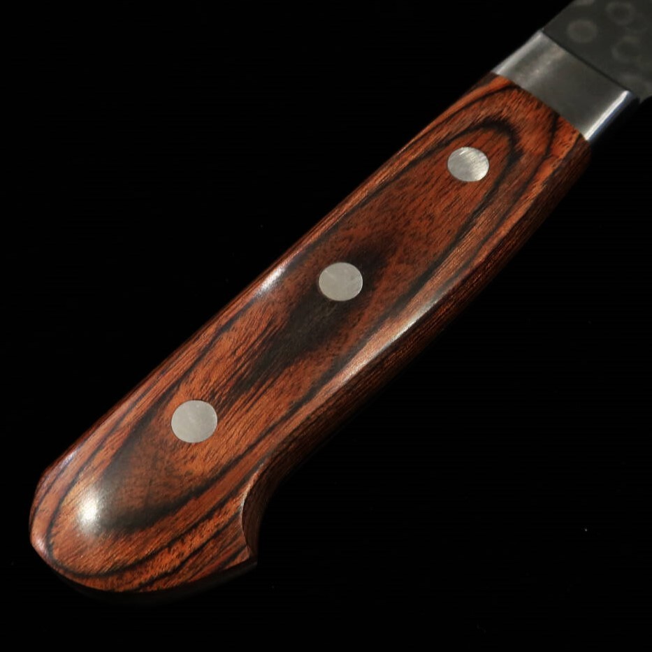 MIURA Gyuto VG-10 Damascus Mahogany Plywood Knife, 18cm/21cm/24cm