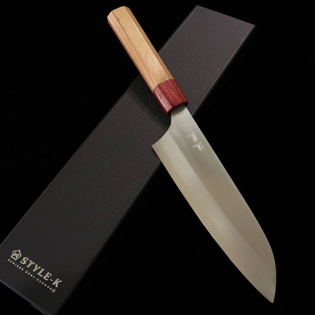 STYLE-K Kurosaki Makoto - Ryuusei - Santoku Aogami Super mango de cerezo americano (170mm)