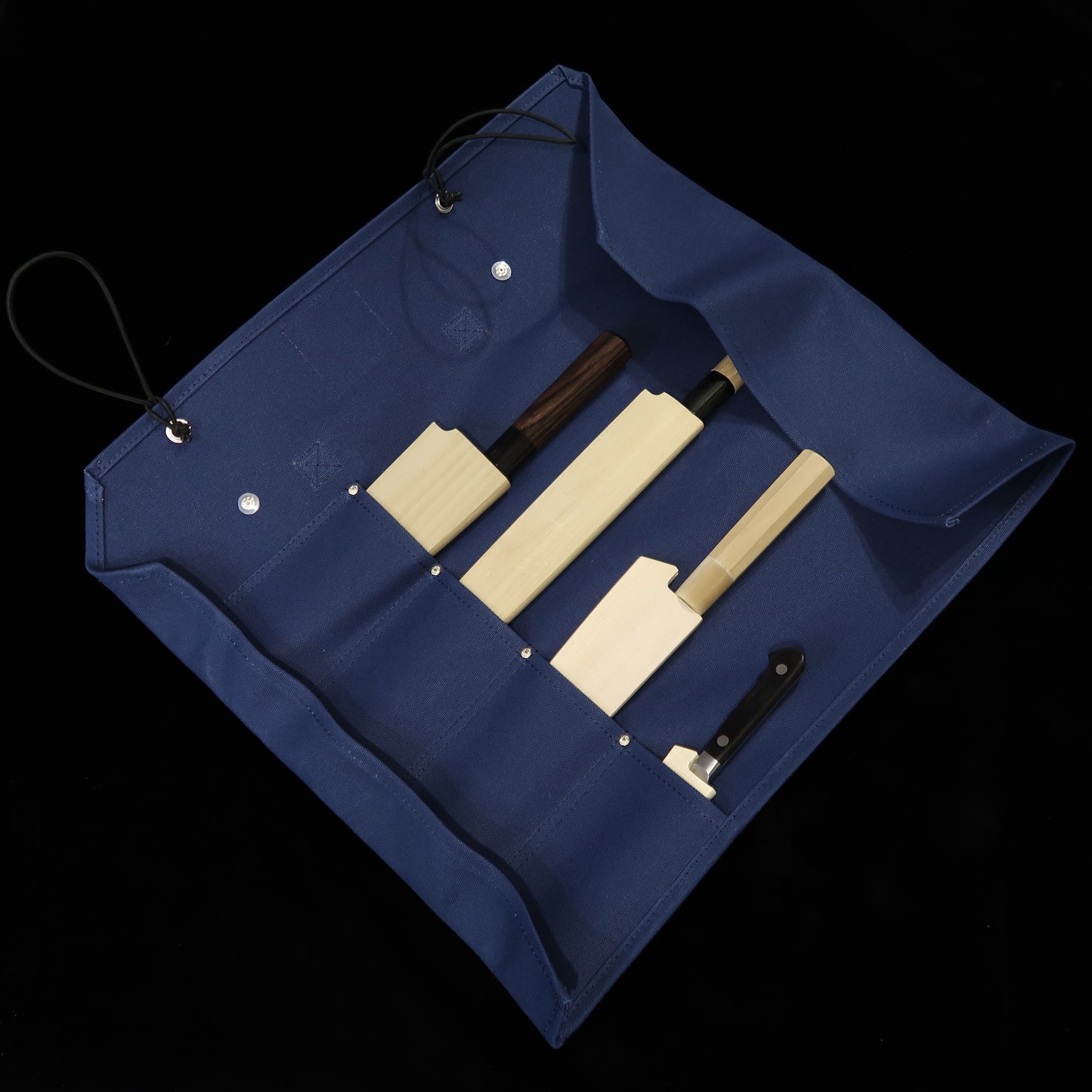 Miura Facas Estojo de lona para facas 51×48cm para 4 facas (Azul marinho/preto/vermelho/verde/bege)