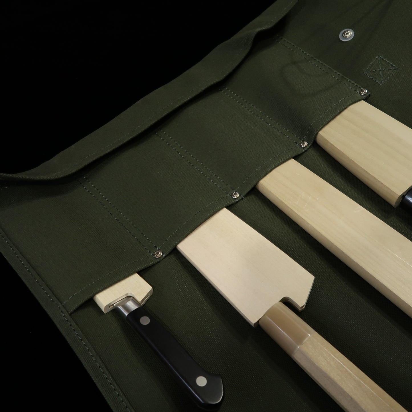 Miura Facas Estojo de lona para facas 51×48cm para 4 facas (Azul marinho/preto/vermelho/verde/bege)