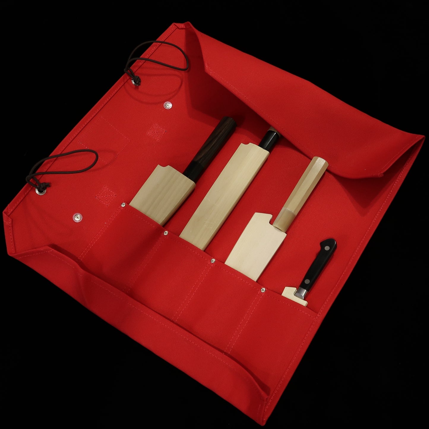 Miura Facas Estojo de lona para facas 51×48cm para 4 facas (Azul marinho/preto/vermelho/verde/bege)