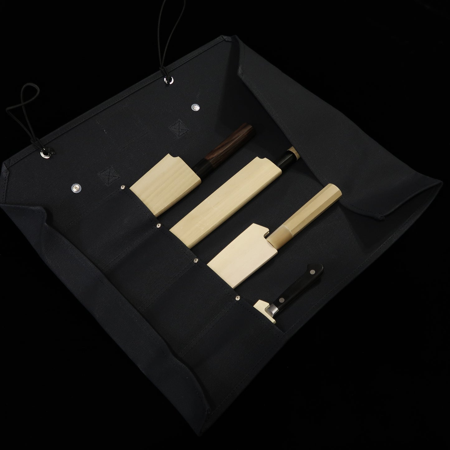 Miura Facas Estojo de lona para facas 51×48cm para 4 facas (Azul marinho/preto/vermelho/verde/bege)