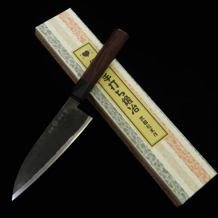 TAKEDA Facas - Forja artesanal de Bitchū - Faca pequena Sasasa - Aço Hitachi Aogami Super (150~170mm)