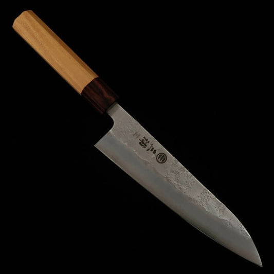 MIURA Gyuto Acier Gin-3 Manche octogonal en orme, fourreau bois inclus (180mm)