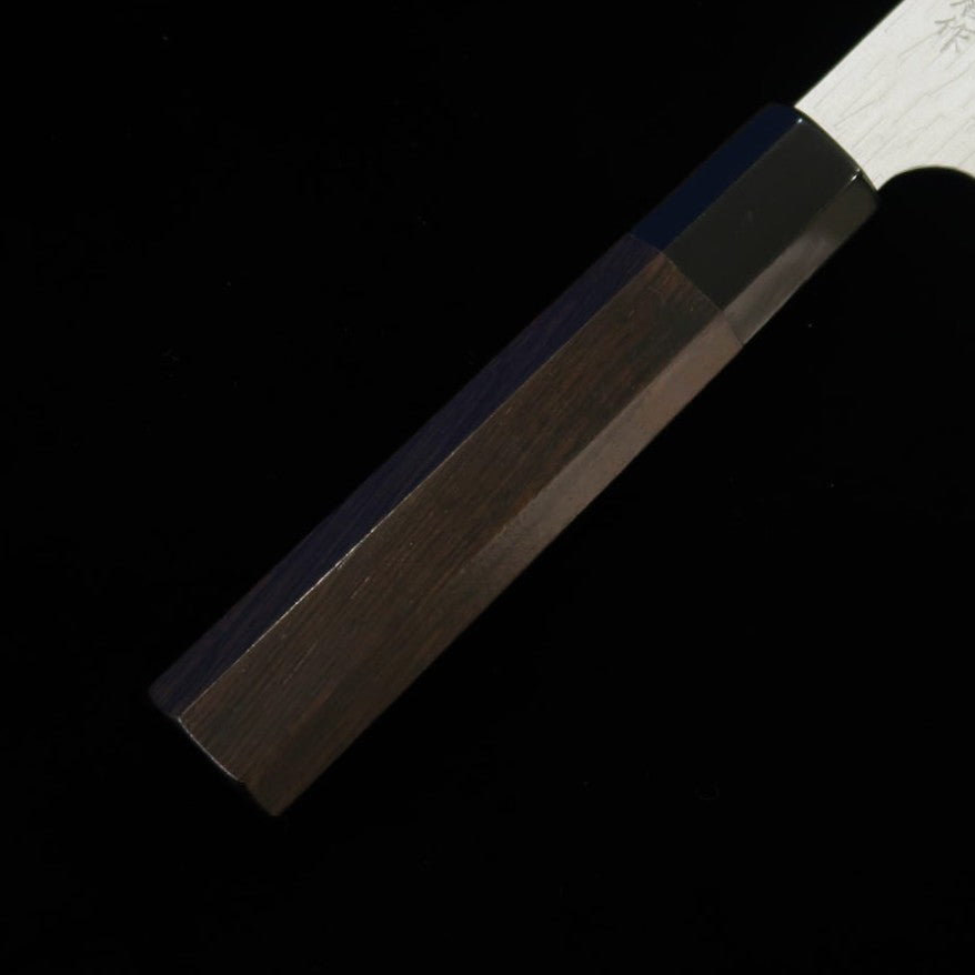 二唐刃物鍛造所NIGARA VG XEOS 槌目ダマスカス 三徳 黒檀柄 (185mm)