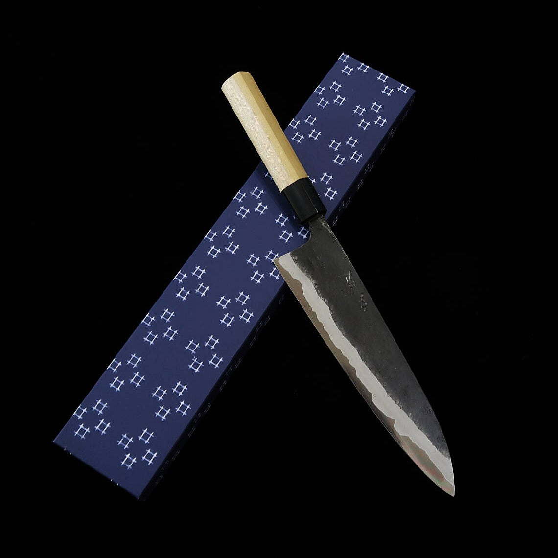 MIURA Gyuto By Kyohei Shindo Aogami No. 2 black finish Magnolia wood handle (180/210mm)