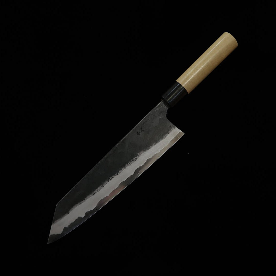 Miura MIURA by Shindo Gyuto Kirituke Aogami nº2, acabamento preto, cabo de madeira de magnólia com chifre de búfalo (210mm)