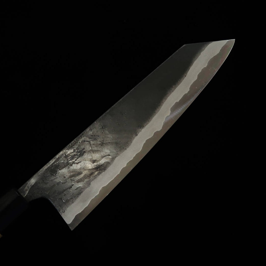 Miura MIURA by Shindo Gyuto Kirituke Aogami nº2, acabamento preto, cabo de madeira de magnólia com chifre de búfalo (210mm)
