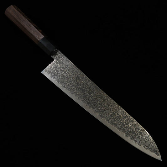 Miura MIURA Gyuto Drift Ice SG2 Damas noir manche octogonal en wengé et buffle noir (240 mm)