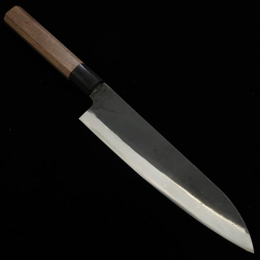 MIURA Gyuto Aogami Nº1, acabamento kuro-uchi, cabo octogonal de nogueira (210mm)