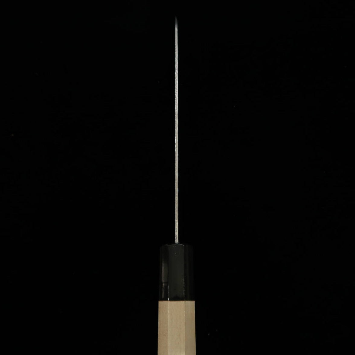 Santoku MIURA AUS10 (10A) Espejo Martillado Damasco Mango Octogonal de Magnolia (165mm)