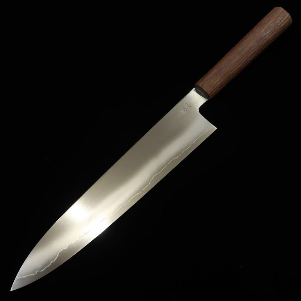 Gyuto KAGEKIYO Ginsan, Walnut Vertical Stripe Pattern (270mm)