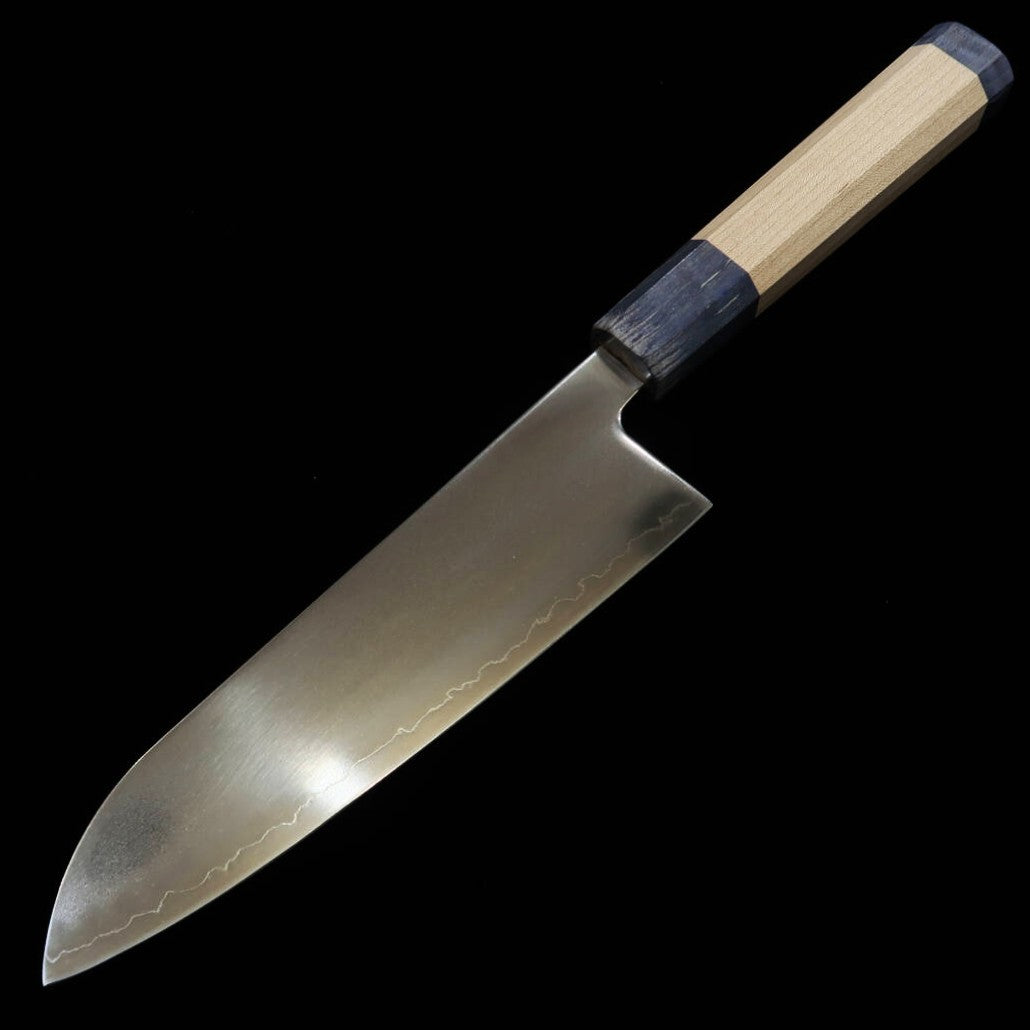 Miura Hikari Santoku SLD Polished Maple Handle - Blue - (170mm)