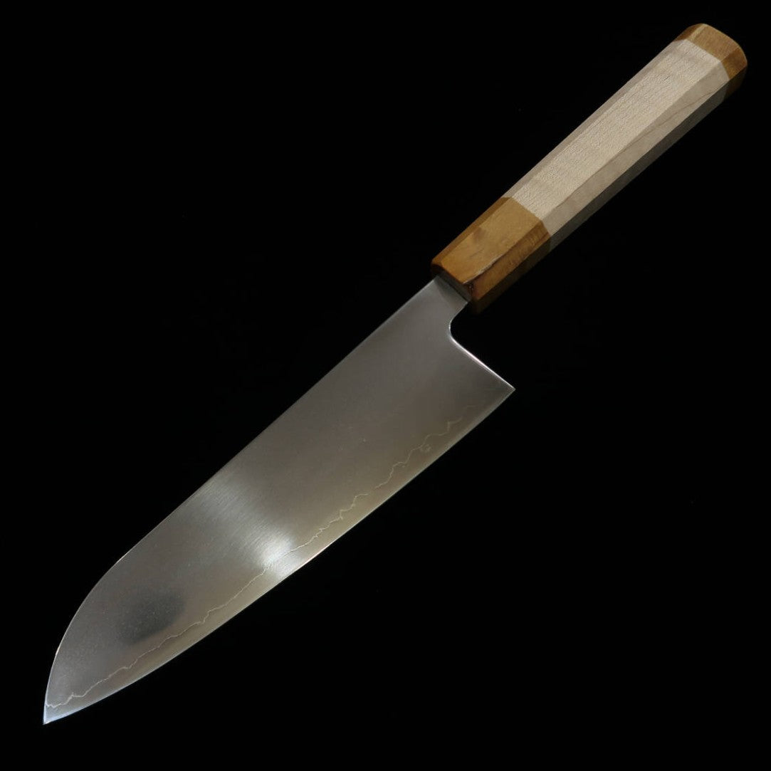 Miura Hikari Santoku SLD Polished Double Maple Handle - Yellow - (170mm)