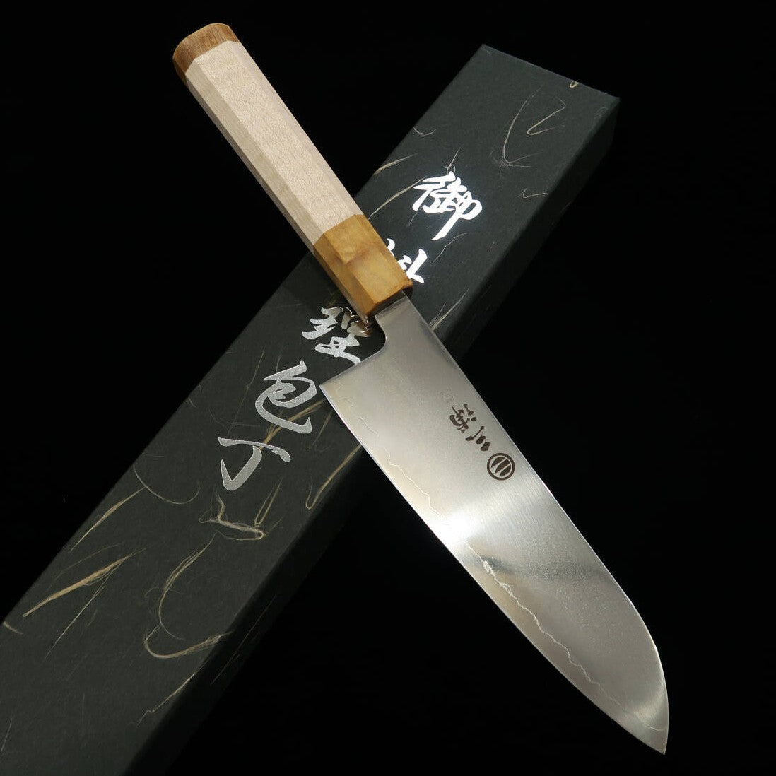 Miura Hikari Santoku SLD Polished Double Maple Handle - Yellow - (170mm)