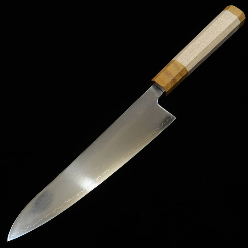 Gyuto MIURA Hikari SLD polido, cabo duplo de bordo -amarelo- (195mm)