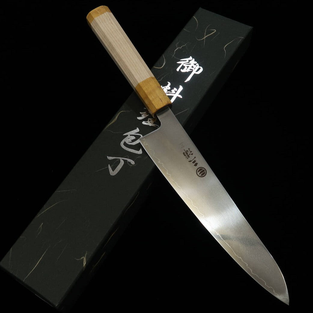 Gyuto MIURA Hikari SLD polido, cabo duplo de bordo -amarelo- (195mm)