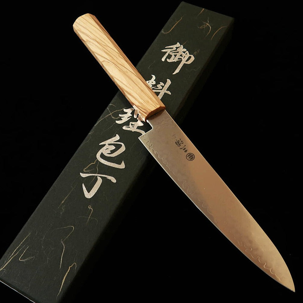 Miura Petty VG10 Full Damascus Olive Wood Handle (150mm)
