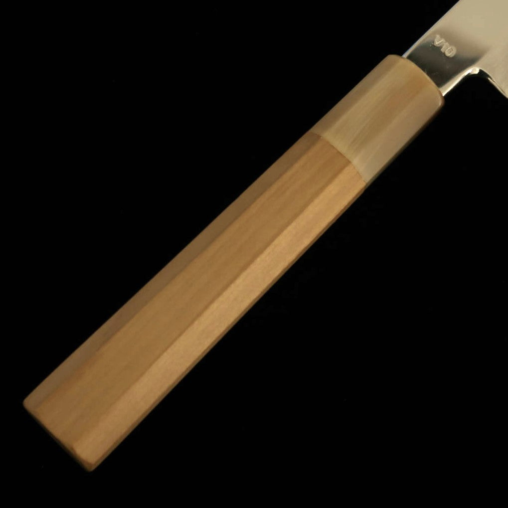 MIURA Obidama Faca Yanagiba Kantsukiri VG-10 Acabamento Espelhado Cabo Octogonal de Pau (270mm)