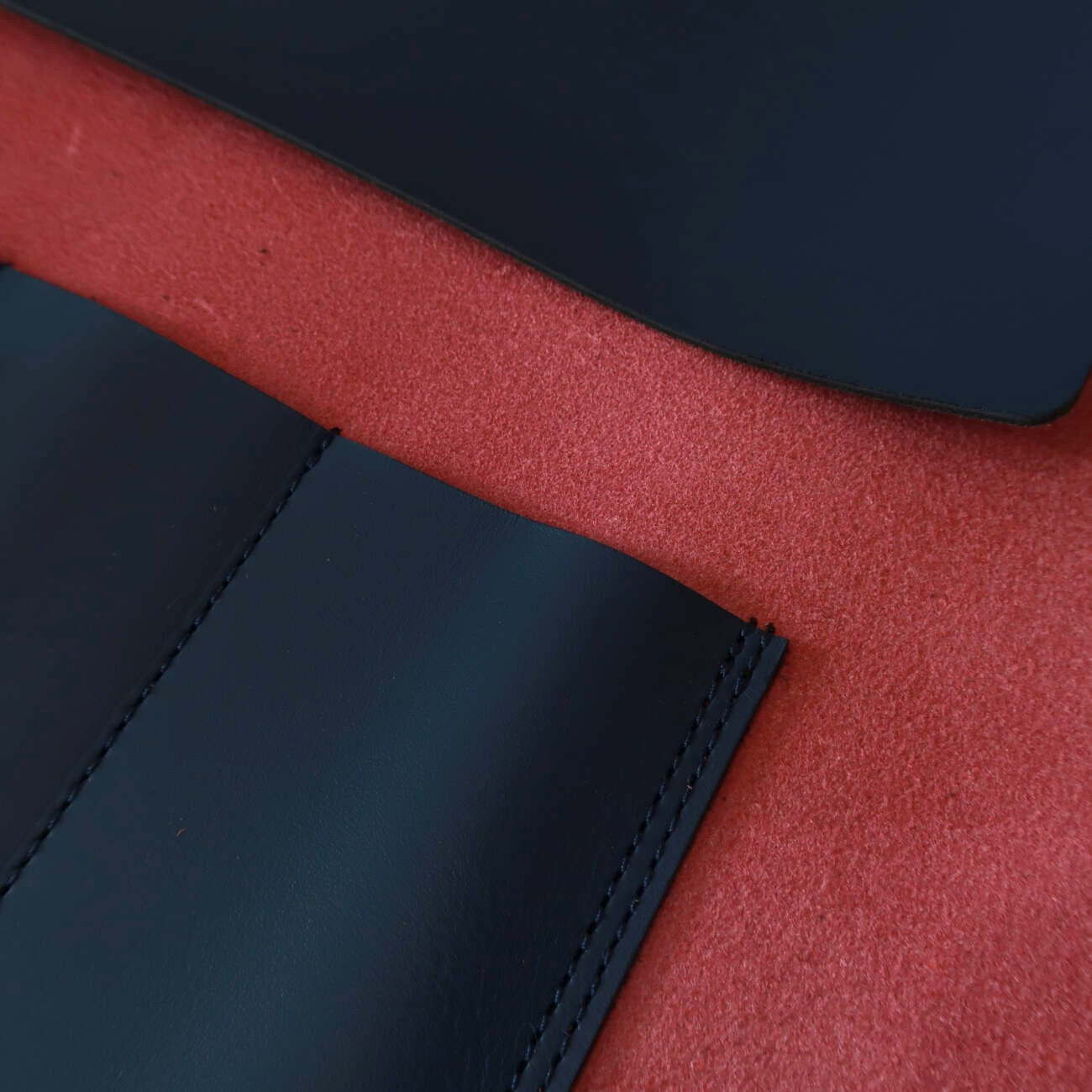 YOKU leatherworks レザーナイフロール Long Lasteing Leather Red×Blue 4P