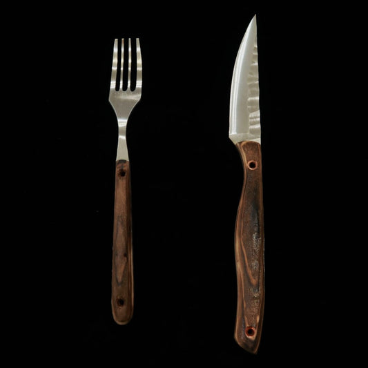 プロメテウストール PROMETHEUS Thor テーブルナイフ&フォーク HS ウッドハンドル(80mm)