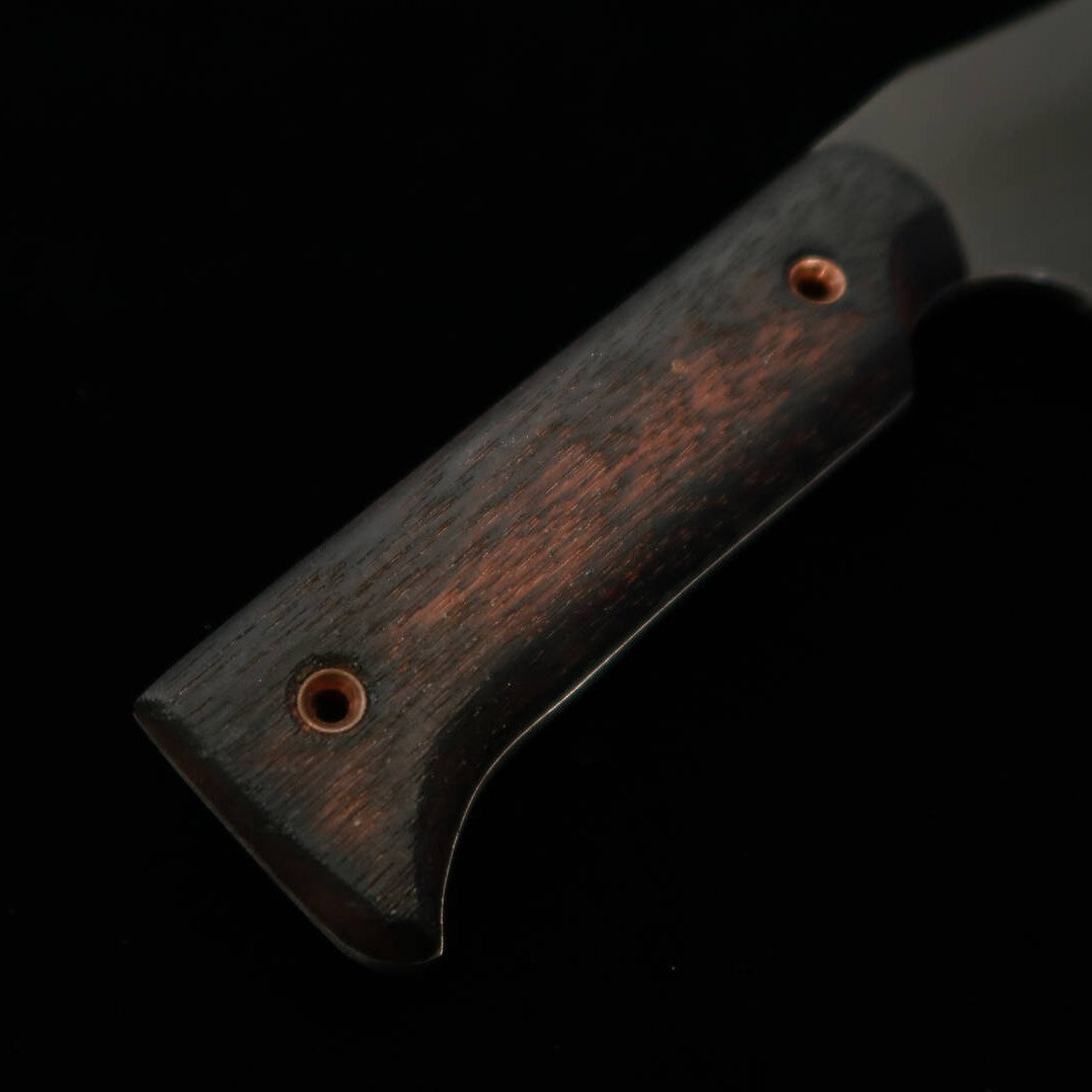 ZERO Kaji Black Cat II 80crv2 Knife with Natural Wood Handle and Kydex Sheath (110mm)