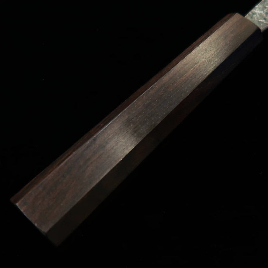 Tosa Muneishi TOSAMUNEISHI Bunka Acero Azul nº2, martillado, acabado negro, mango octogonal de ébano (165mm)