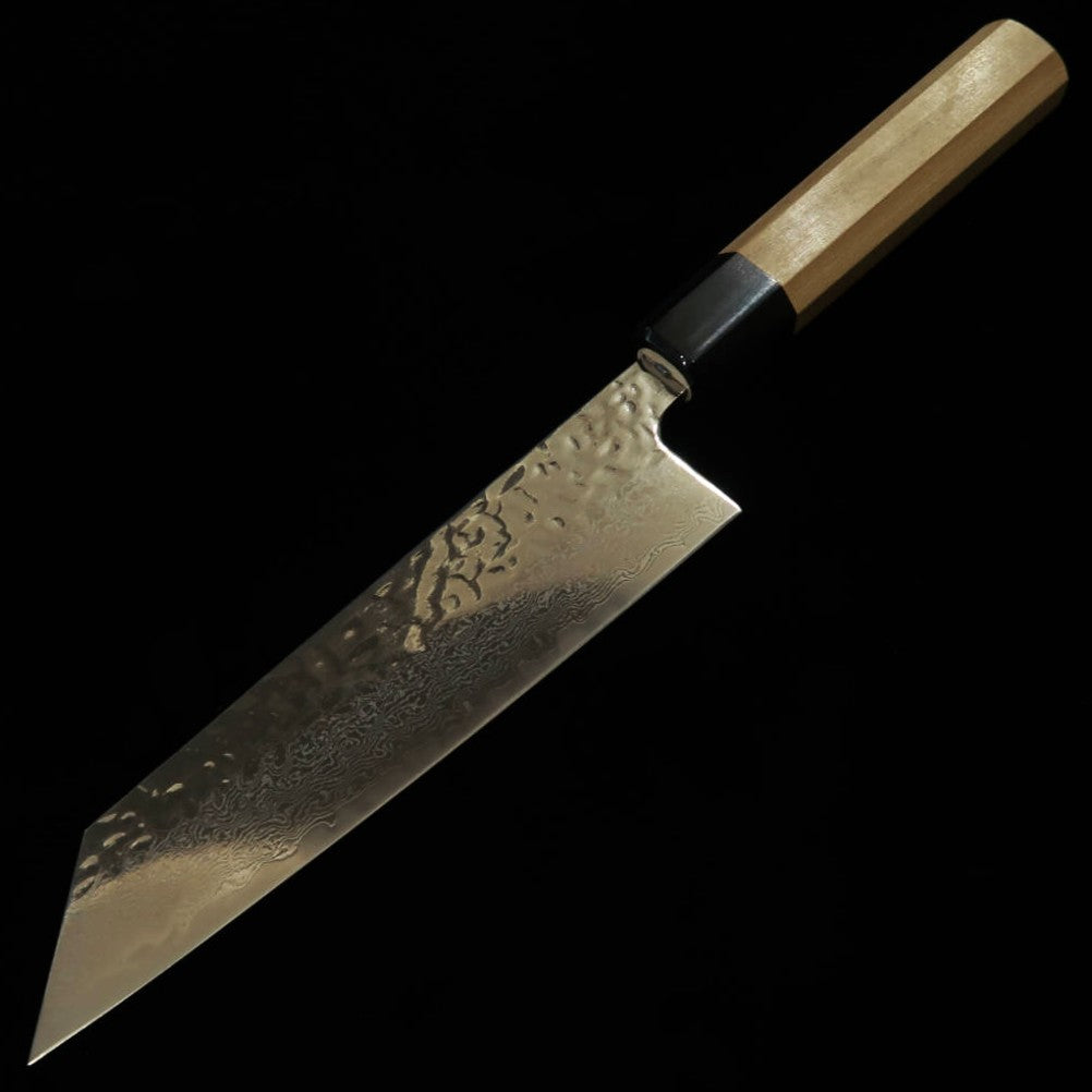MIURA Bunka AUS10 Espejo martilleado Damasco mango octogonal de magnolia (170 mm)