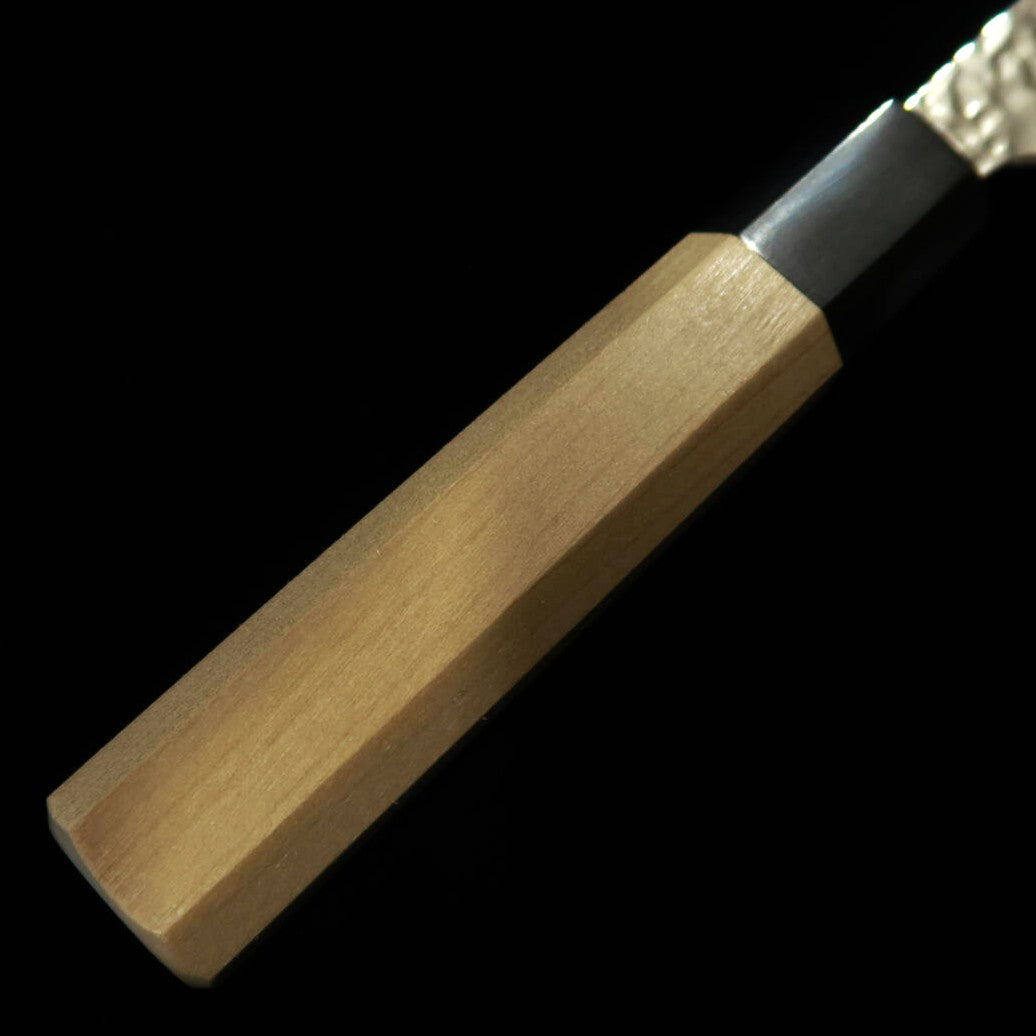 MIURA Bunka AUS10 Espejo martilleado Damasco mango octogonal de magnolia (170 mm)