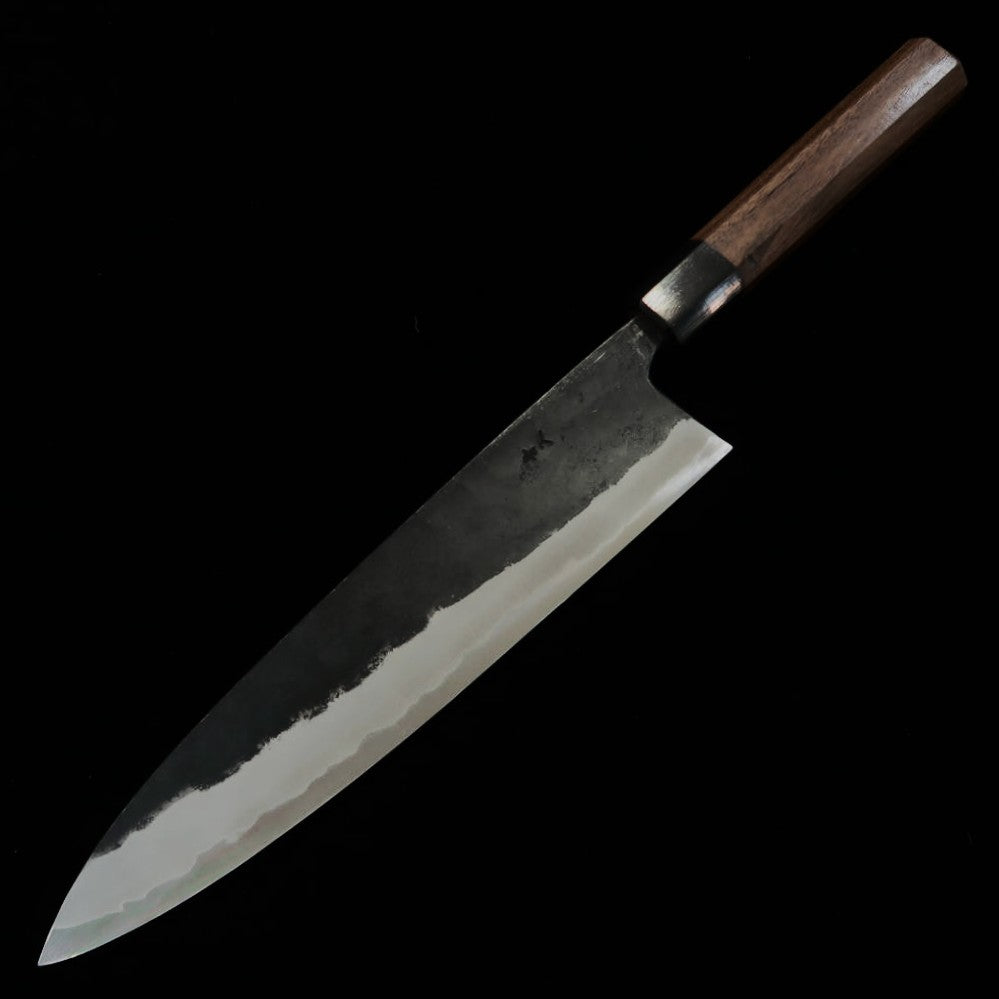 Miura by Shindo Gyuto, Aogami No. 2, Black Finish, Walnut Octagonal Handle (240/270mm)