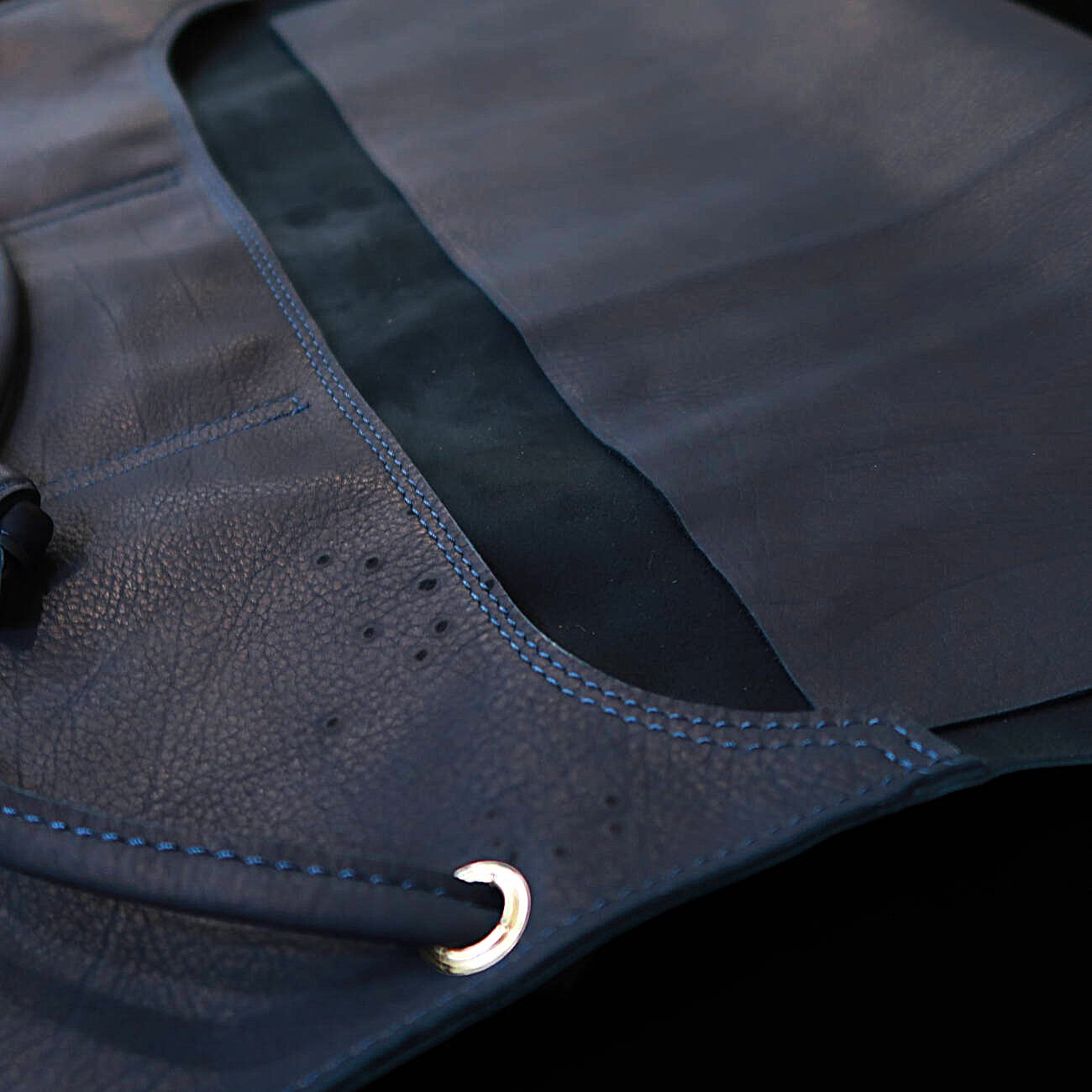 YOKU leatherworks レザーナイフロール ネイビー 柔らか