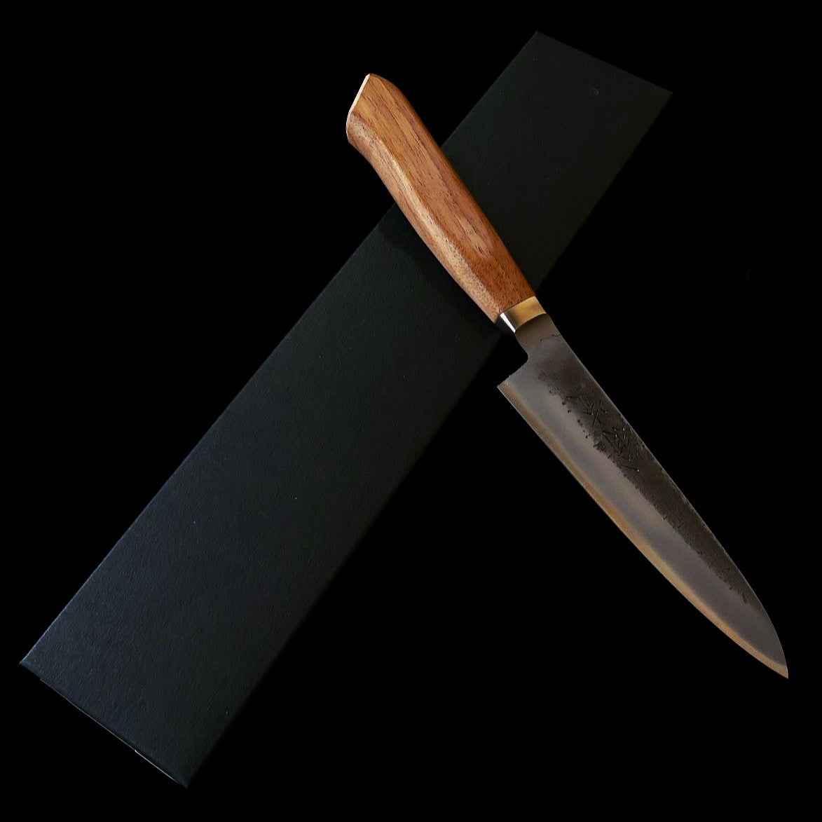 Couteau d'office (Petty) HADO Ohryu - Acier Aogami (Acier Carbone), Finition Nashiji - Manche en noyer (125 mm)
