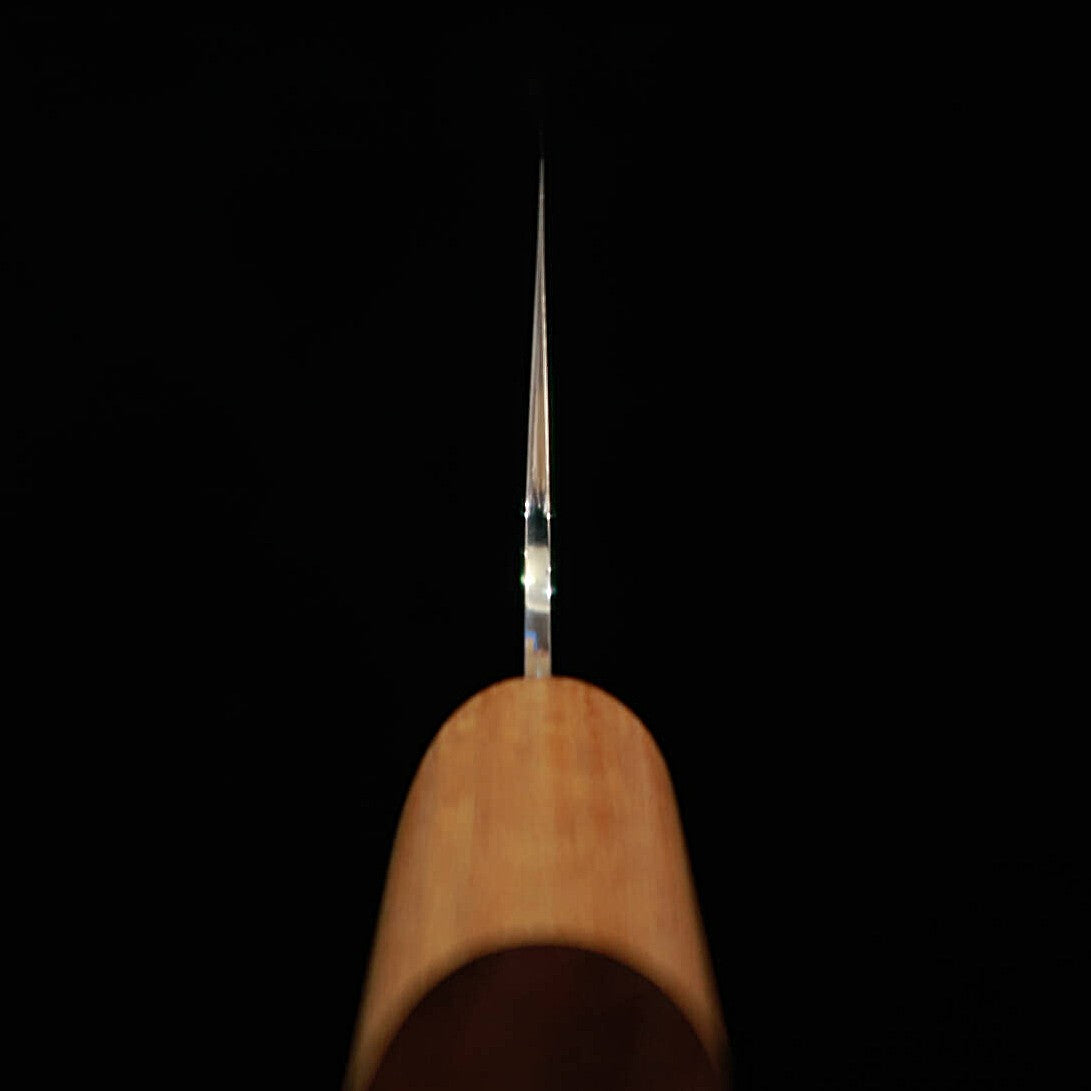 Yuta Katayama VG10 Damas poli couteau Nakiri, manche en bois de rose forme châtaigne (170 mm)