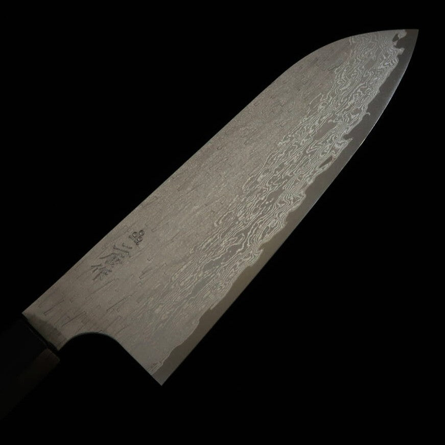 二唐刃物鍛造所NIGARA VG XEOS 槌目ダマスカス 三徳 紫檀柄 (170cmm)