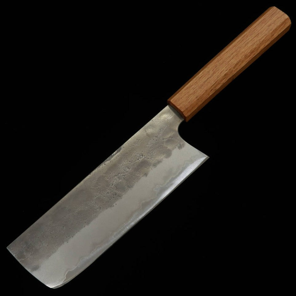 MIURA Nakiri Aogami No. 2 Nashiji Oak Handle (180mm)
