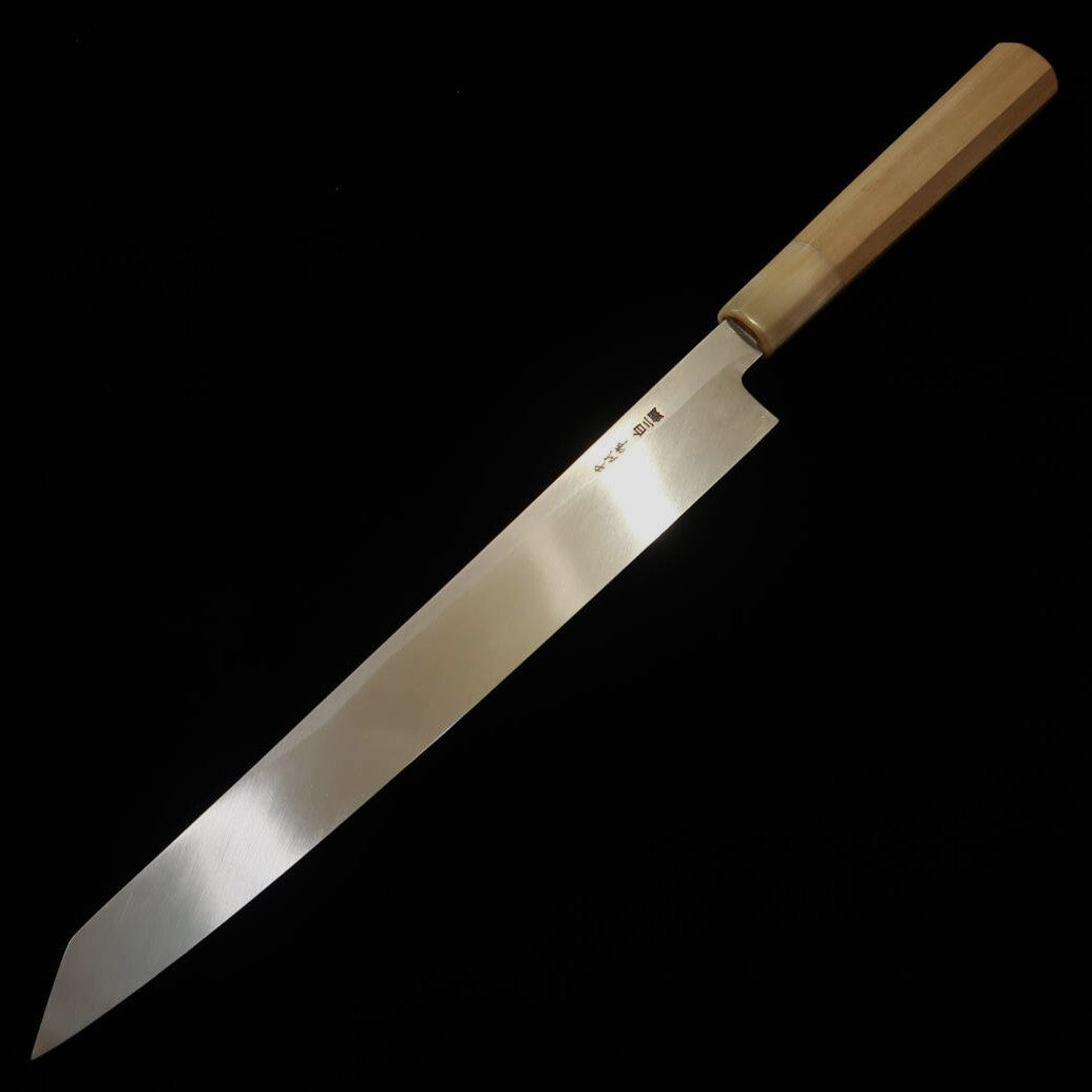 【OUTLET】三浦佩MIURA Obidama 切付柳刃 白紙二号 朴八角柄 (300mm)