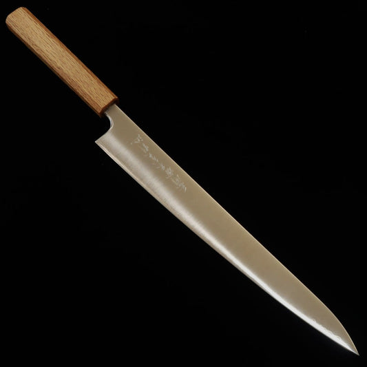 【OUTLET】MIURA Sujihiki acero en polvo HSS mango octogonal de roble (270mm) con defecto