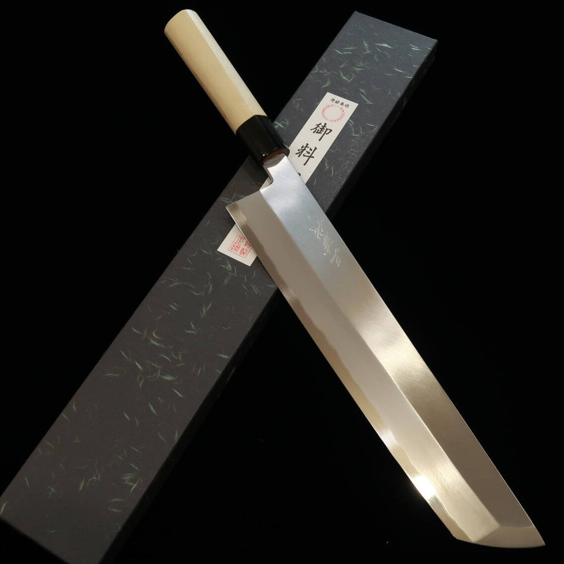 Miura Hamo Knife, Shirogami No. 2, Buffalo Buffalo Round Handle (330mm)