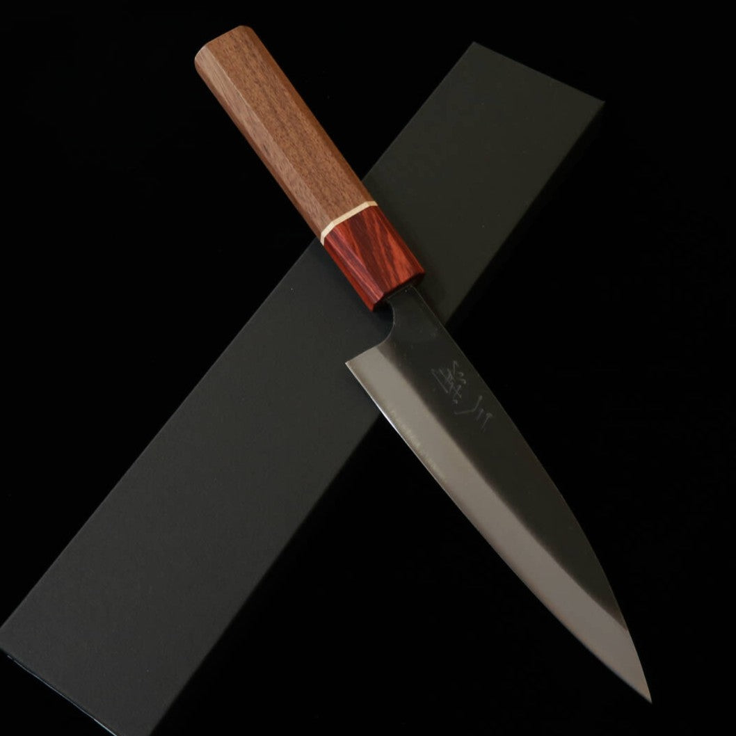 三浦 MIURA 万能小包丁 黒打両刃 白紙二号 RGW八角柄 (140mm)