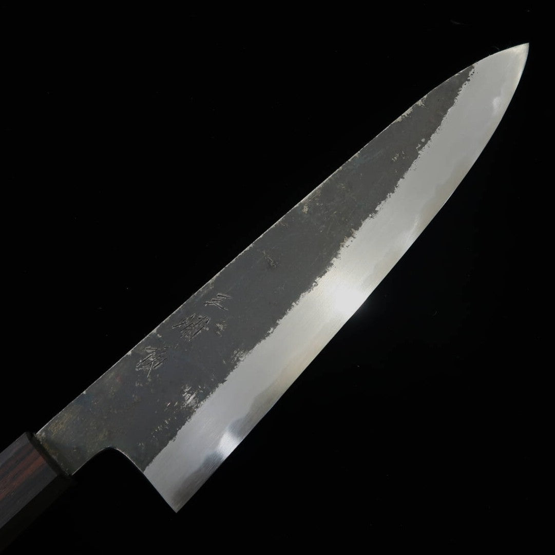 Gyuto MIURA Itadaki aço Shirogami nº2, acabamento preto cabo de bubinga (240mm)