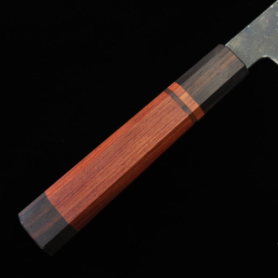 Gyuto MIURA Itadaki aço Shirogami nº2, acabamento preto cabo de bubinga (240mm)