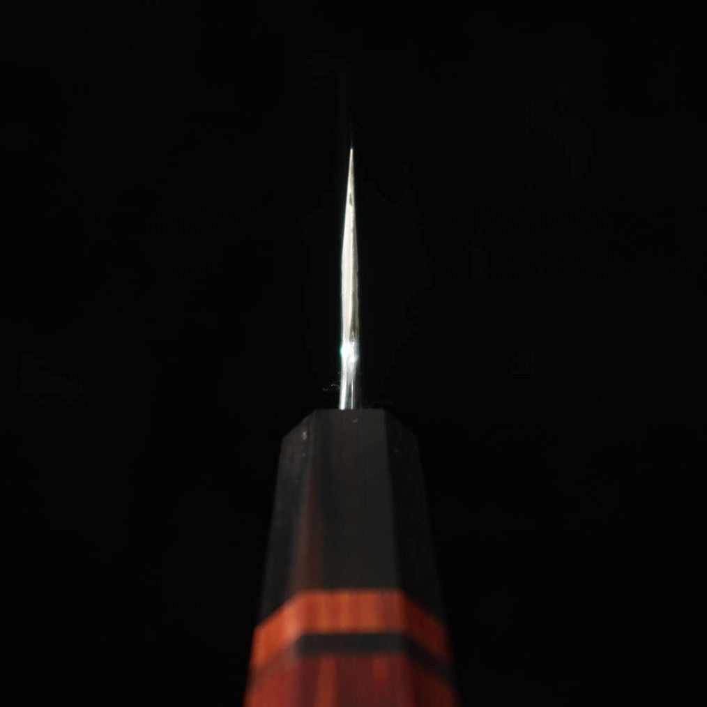 Gyuto MIURA Itadaki aço Shirogami nº2, acabamento preto cabo de bubinga (240mm)