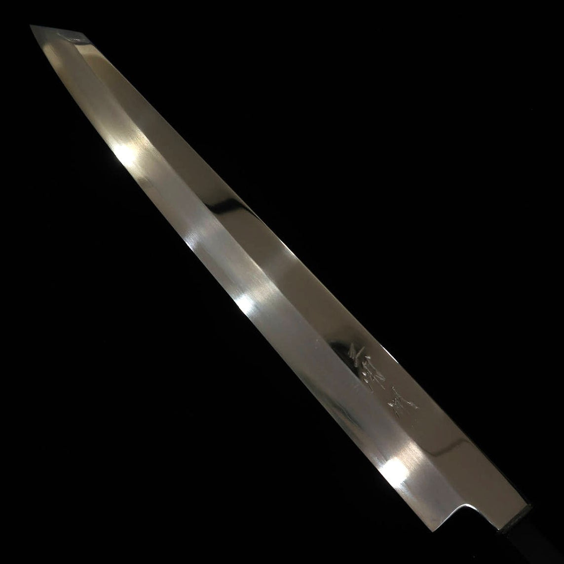 MIURA Obidama Kiritsuke Yanagiba Knife for Left Handed Ginsan Mirror Finish Custom Handle - Purple - (270/300mm)