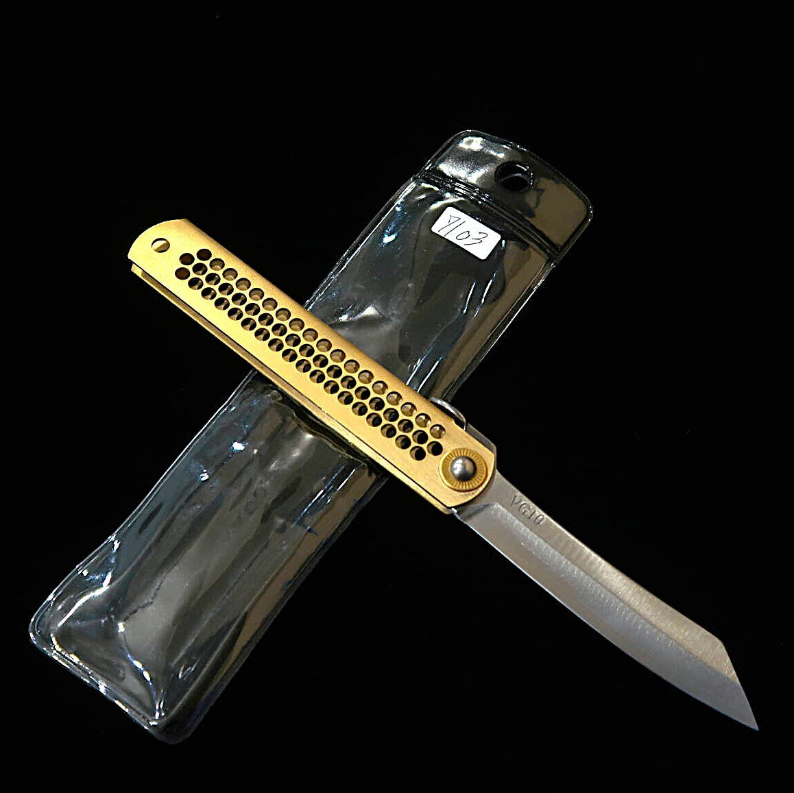 肥後守HIGONOKAMI 【HALL HAUS コラボ】 VG10 真鍮柄(70mm)