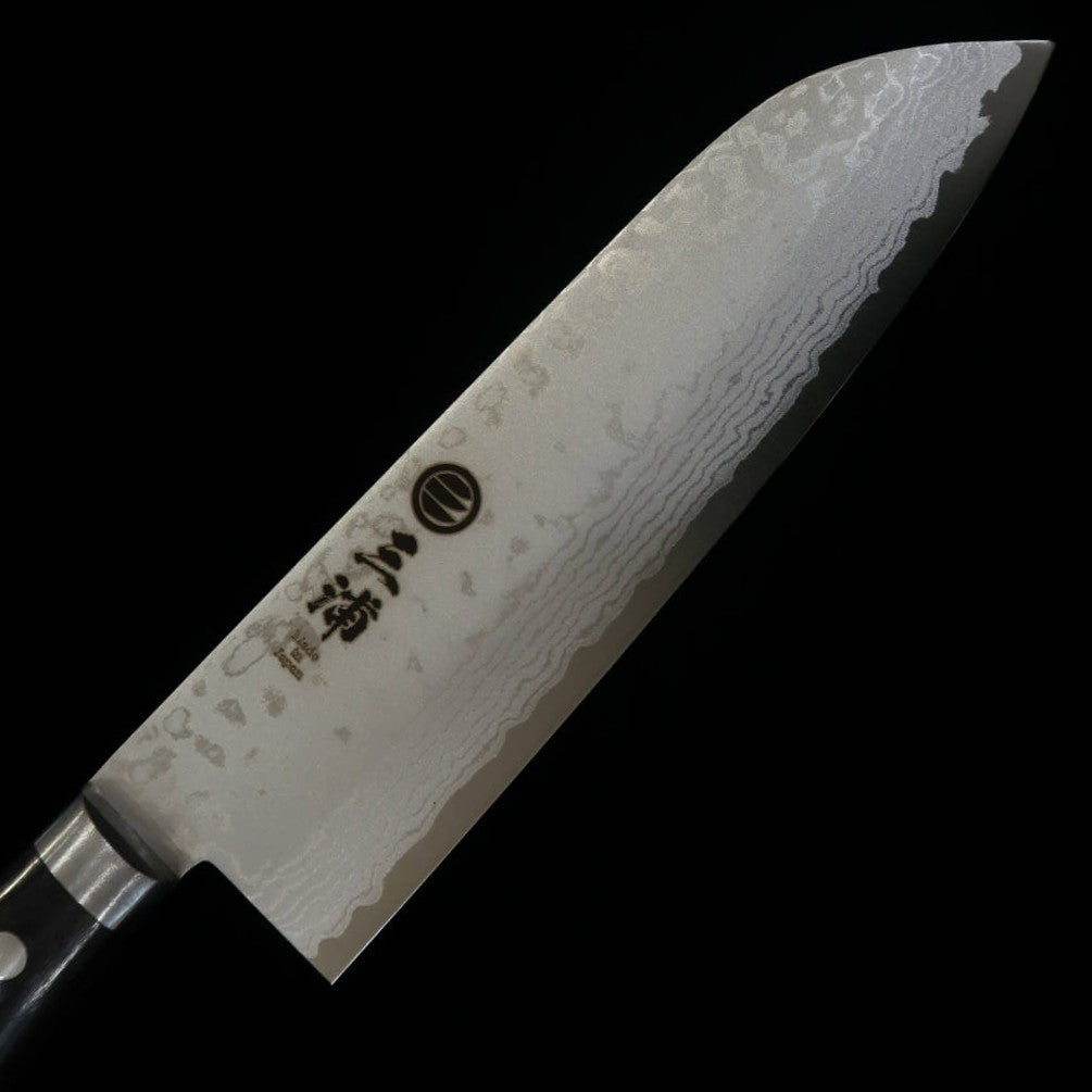 三浦MIURA 三徳 VG10 ダマスカス 黒柄 (165mm)