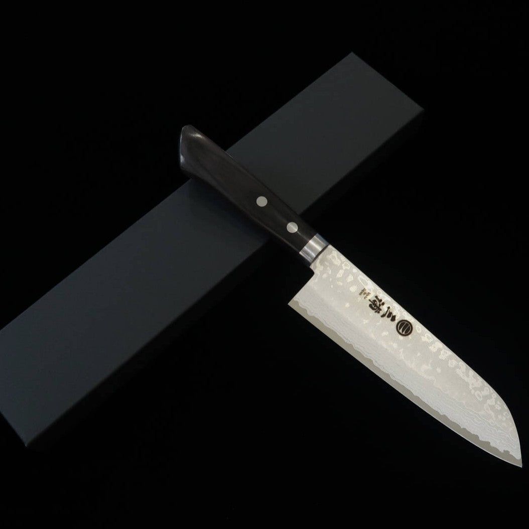 三浦MIURA 三徳 VG10 ダマスカス 黒柄 (165mm)