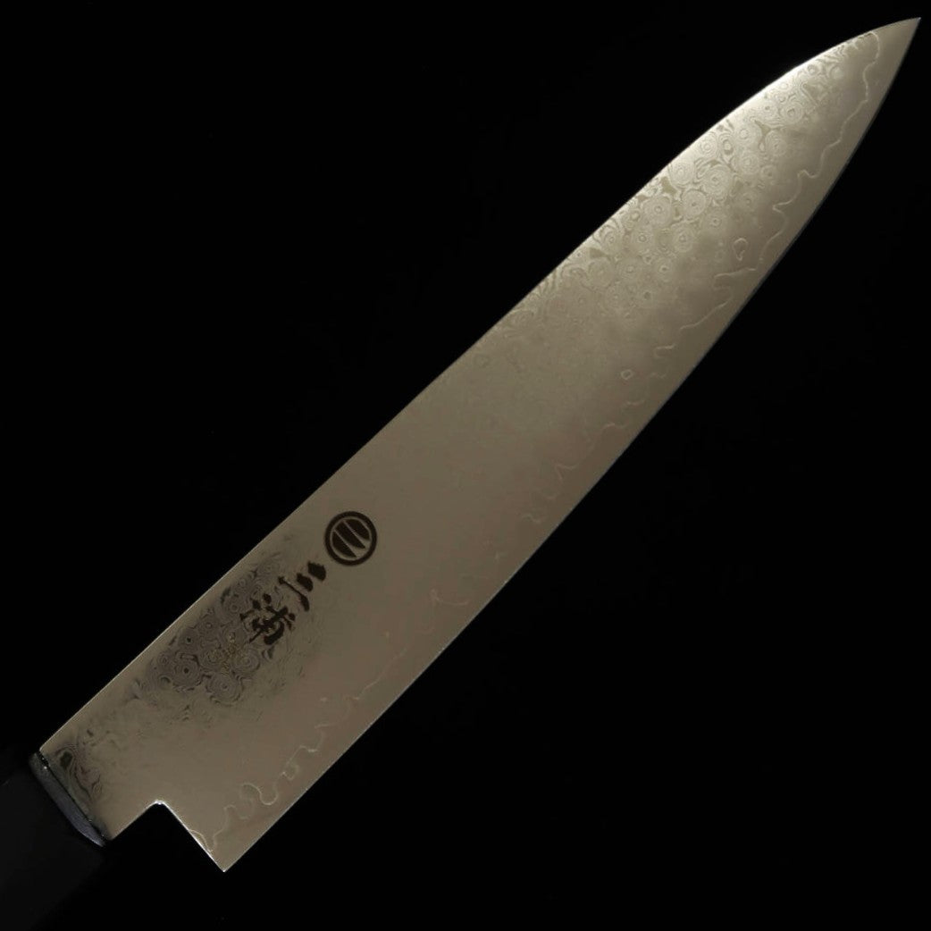 三浦MIURA ペティ 33層ダマスカス 八角赤合板柄 (150mm)